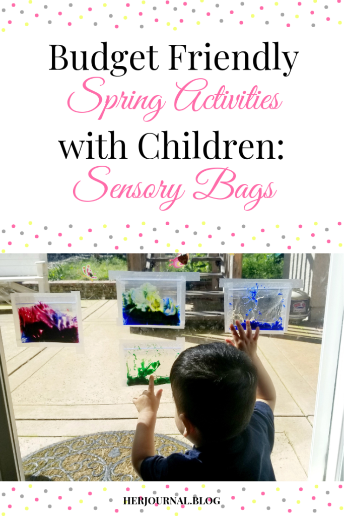 Budget Friendly Spring Activities with Children: Sensory Bags