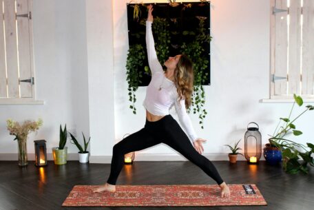 Woman doing yoga: stay fit in motherhood